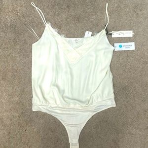 Cream Lace Bodysuit-size large